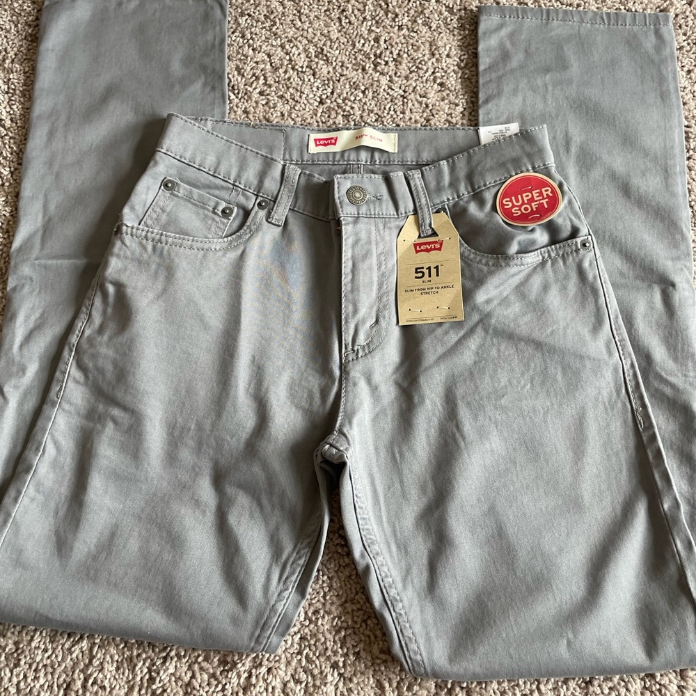Boys’ Levi’s 511 Slip Grey Pant